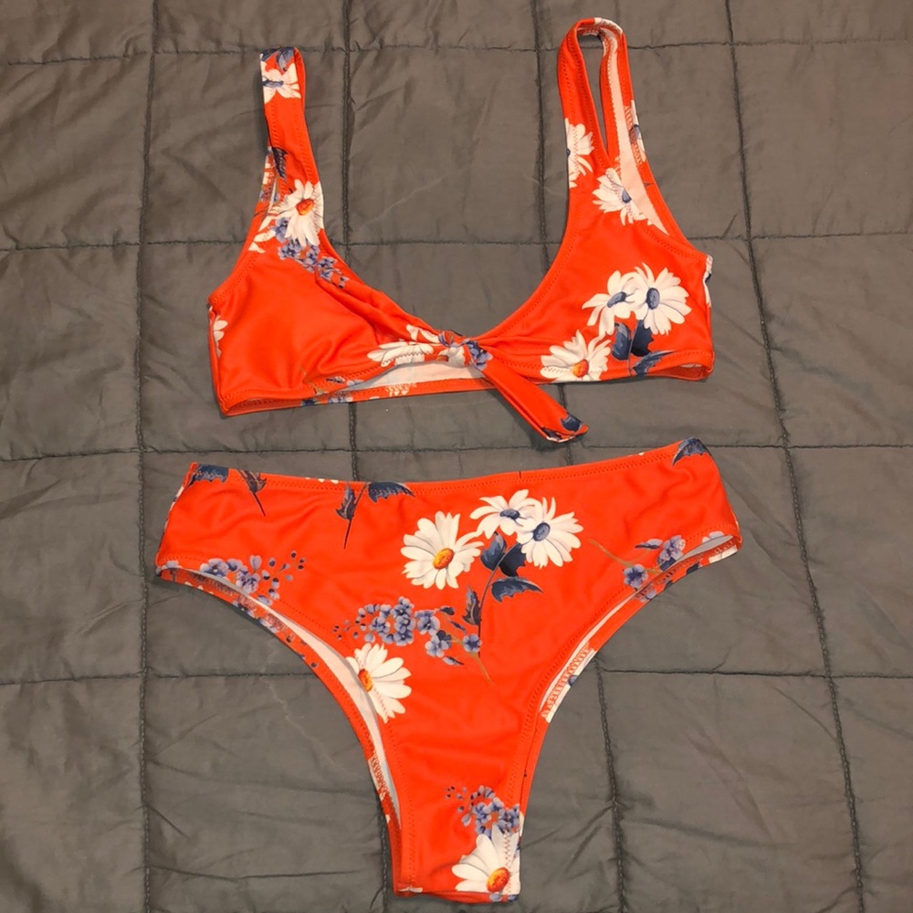 orange bikini